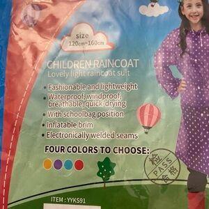Children's blue  Raincoat